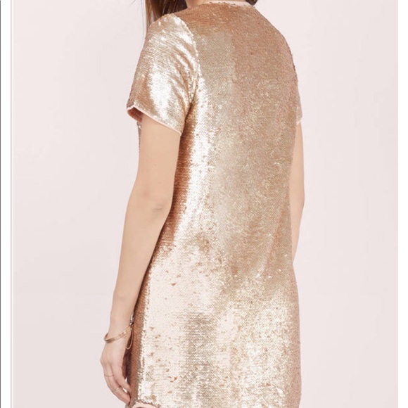 NWT TOBI SHIFT IN TIME BLUSH Sequin DRESS - Picture 4 of 8